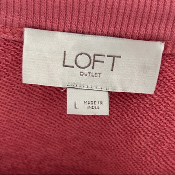 LOFT Outlet Bundle Green & Coral V-Neck Sweatshirts Size Large NWT - Picture 7 of 9